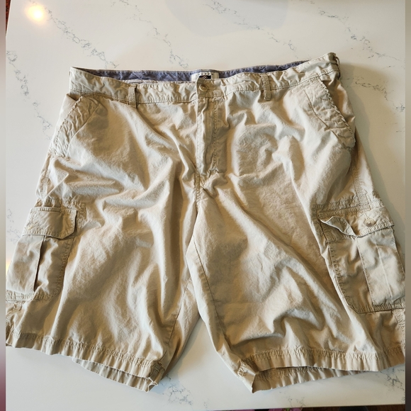 Joseph Abboud 46 Khaki Cargo Shorts 100% Cotton Light Weight - Picture 1 of 7